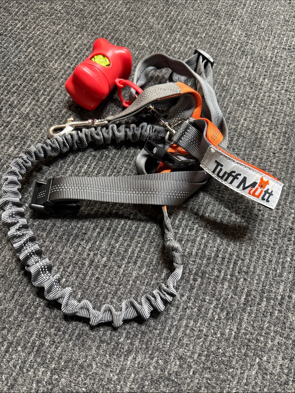 Tuff Mutt Hands Free Dog Leash Waist Leash with Bungee